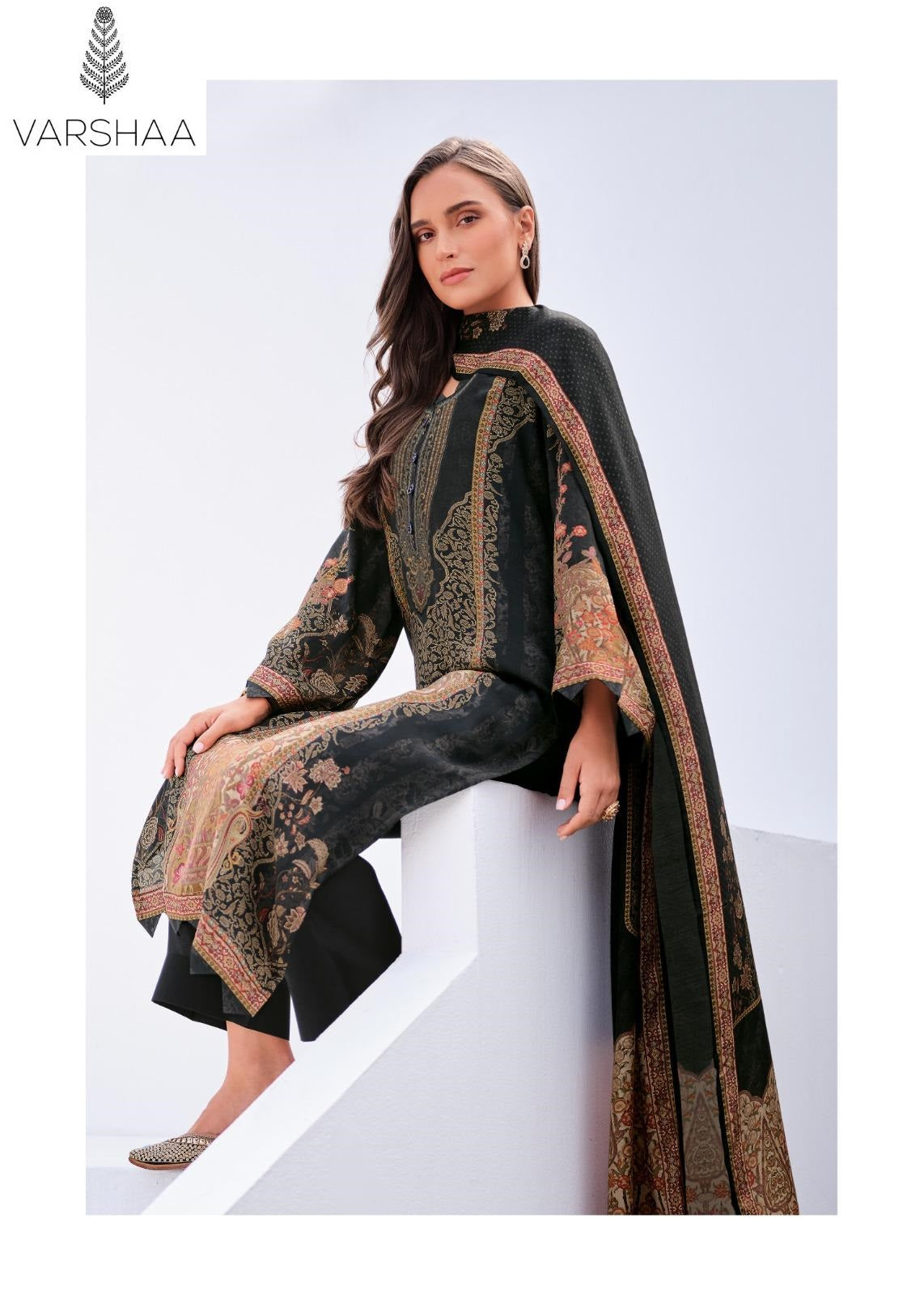 Naqashi Varshaa Satin Pakistani Salwar Suits Supplier Ahmedabad