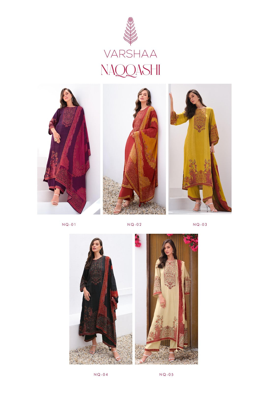 Naqqashi Varshaa Viscose Plazzo Style Suits Wholesaler