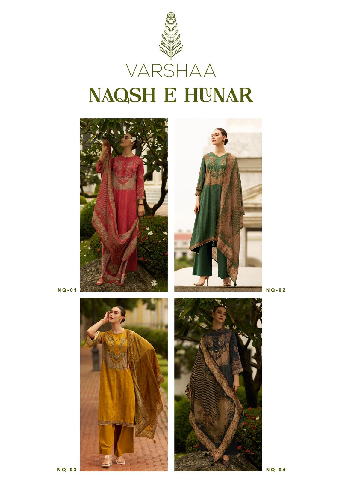 Naqsh E Hunar Varsha Fashions Viscose Pashmina Suits Manufacturer India