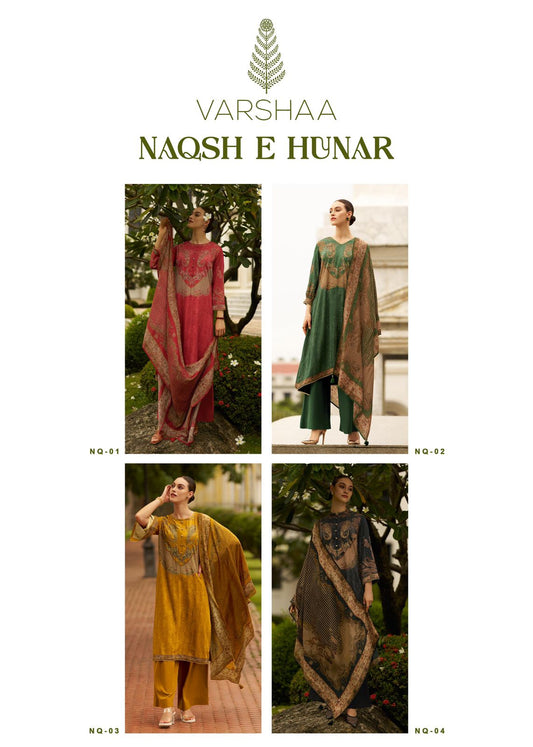 Naqsh E Hunar Varsha Fashions Viscose Pashmina Suits Manufacturer India