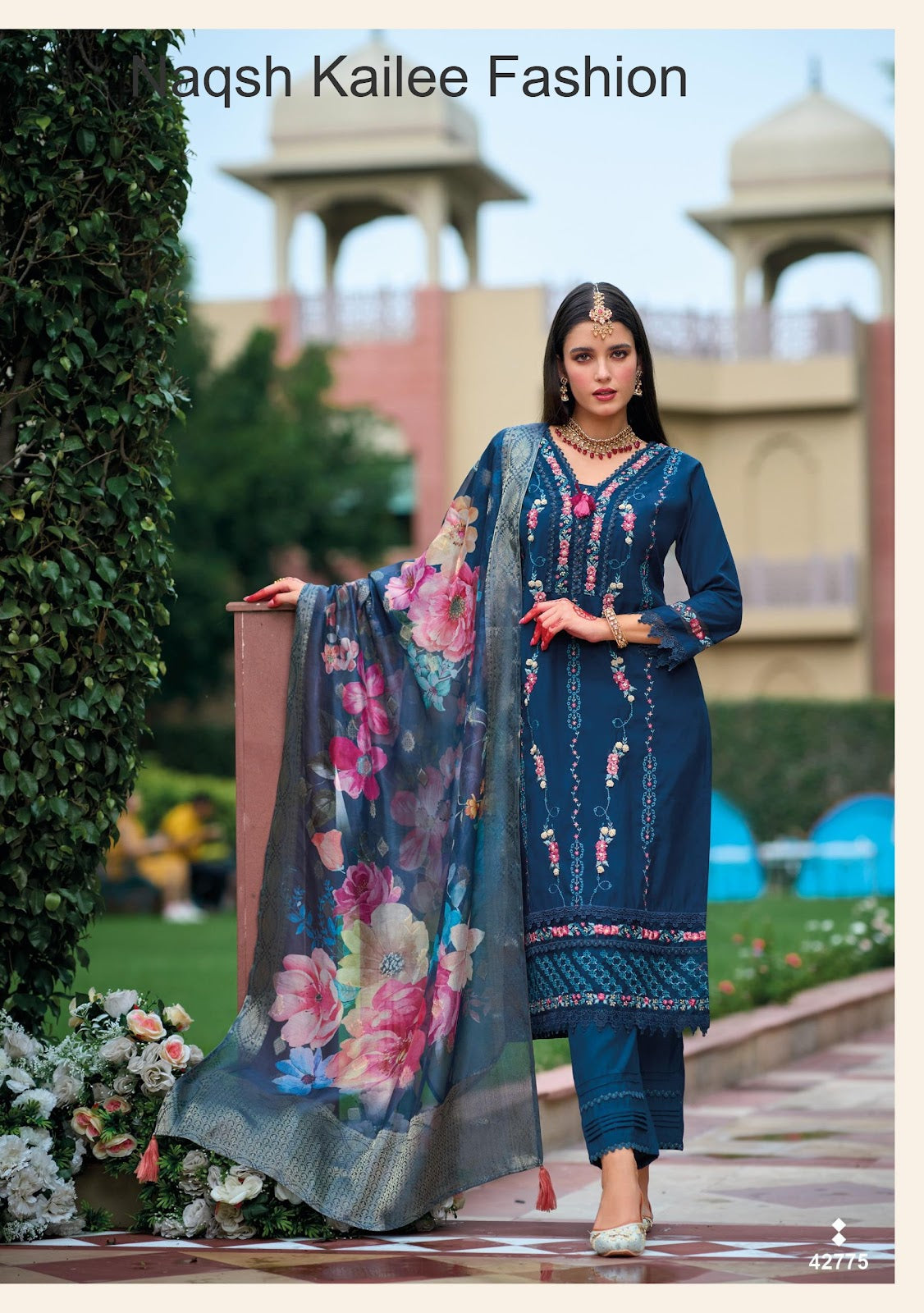 Naqsh Kailee Fashion Viscose Silk Readymade Pant Style Suits Wholesale Price