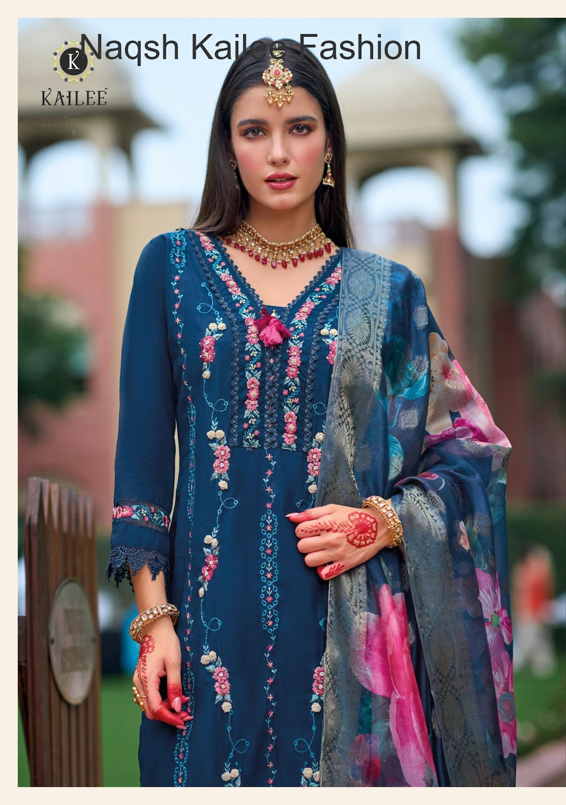 Naqsh Kailee Fashion Viscose Silk Readymade Pant Style Suits Wholesale Price