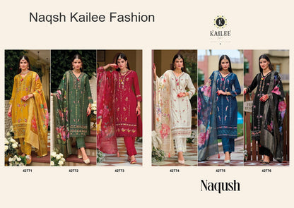 Naqsh Kailee Fashion Viscose Silk Readymade Pant Style Suits Wholesale Price