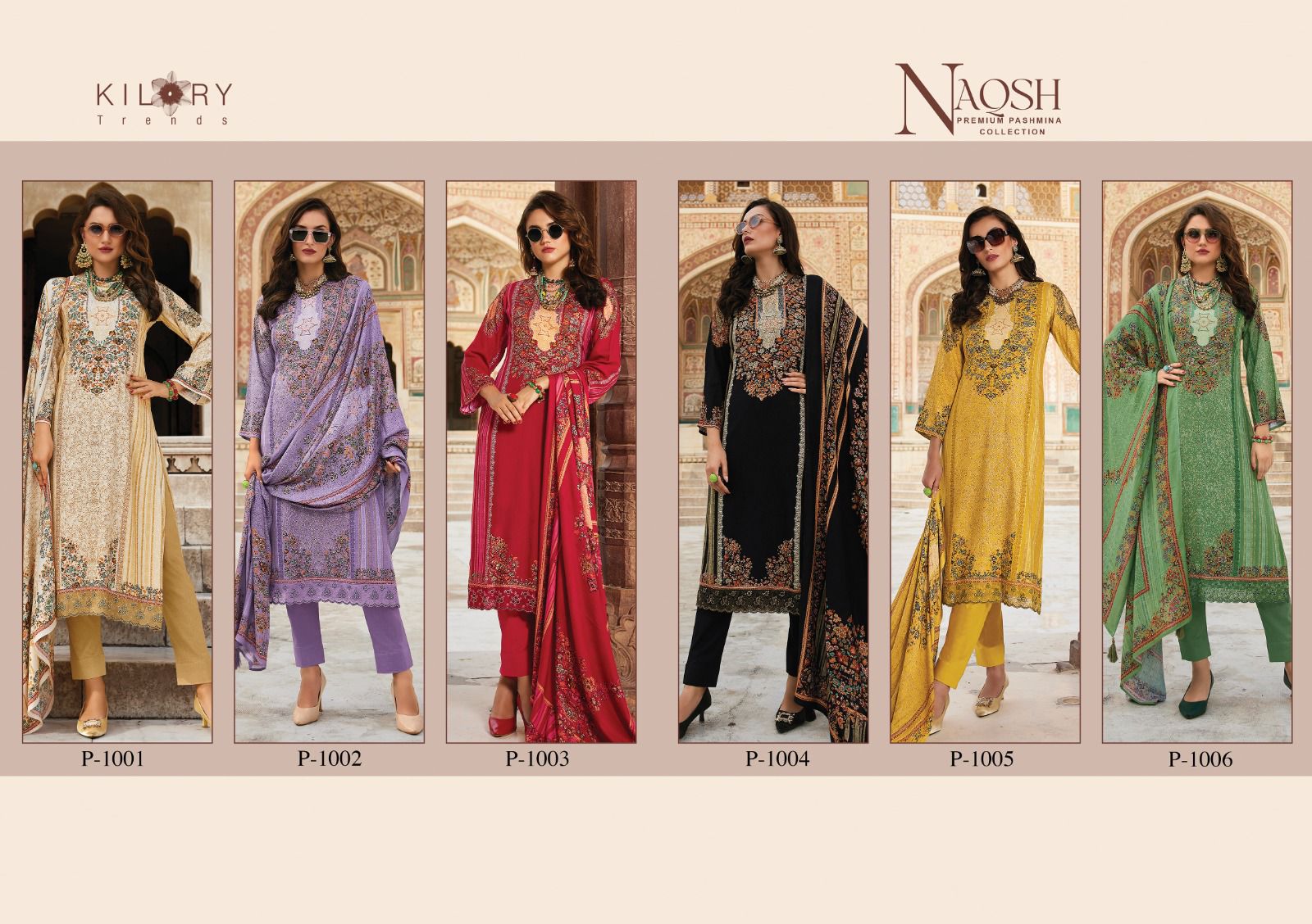Naqsh Kilory Viscose Pashmina Suits Supplier Ahmedabad