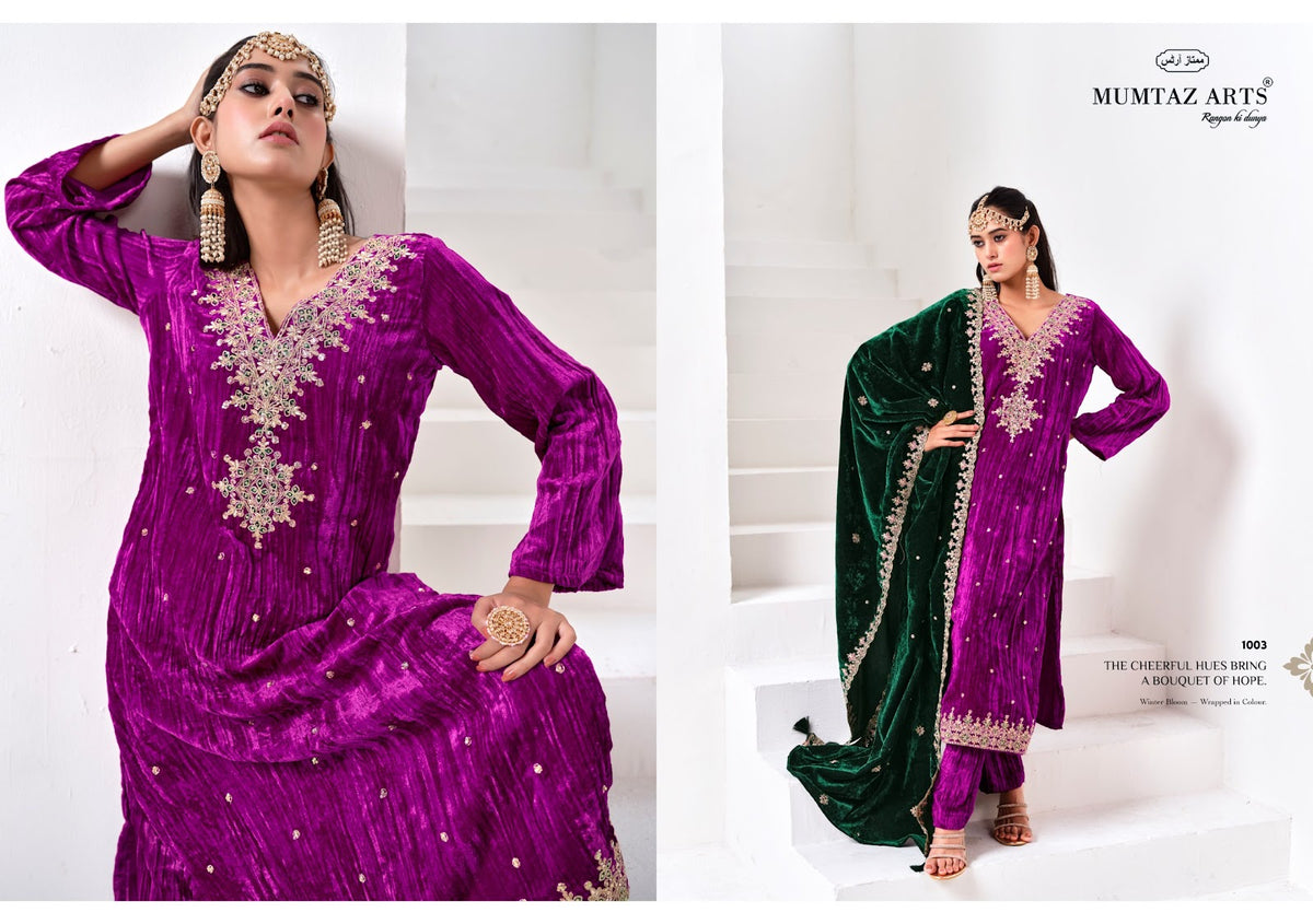 Naqsh Mumtaz Arts Crush Velvet Suits Manufacturer Ahmedabad