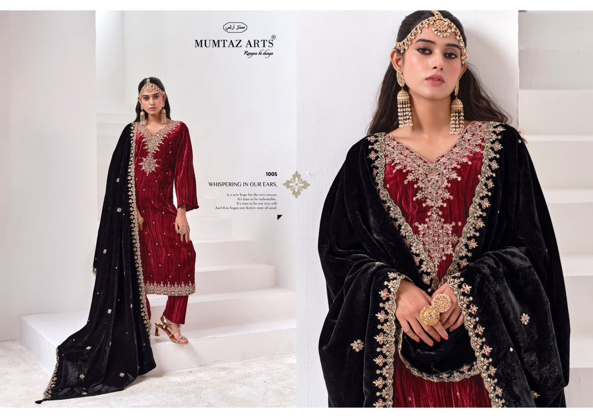 Naqsh Mumtaz Arts Crush Velvet Suits Manufacturer Ahmedabad