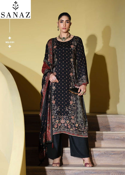 Naqsh Sanaz Viscose Muslin Pant Style Suits Manufacturer Ahmedabad