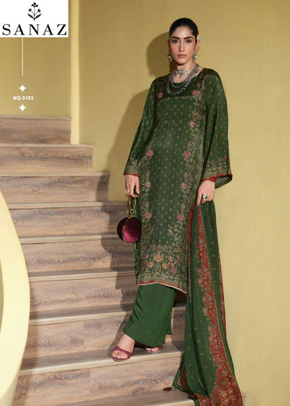 Naqsh Sanaz Viscose Muslin Pant Style Suits Manufacturer Ahmedabad