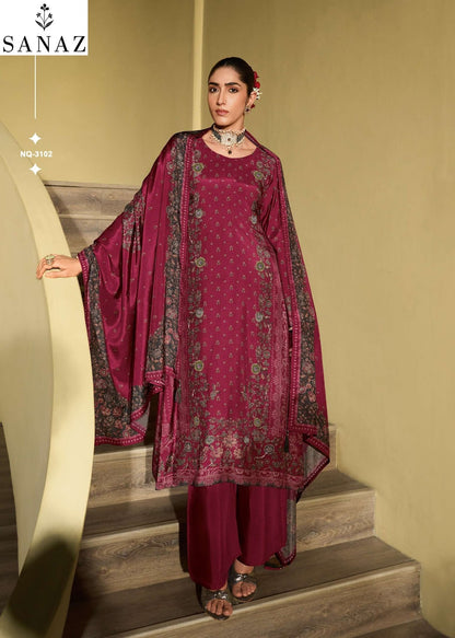 Naqsh Sanaz Viscose Muslin Pant Style Suits Manufacturer Ahmedabad