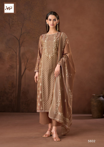 Naqsh Vp Brand Maslin Shimmer Karachi Salwar Suits Supplier Gujarat