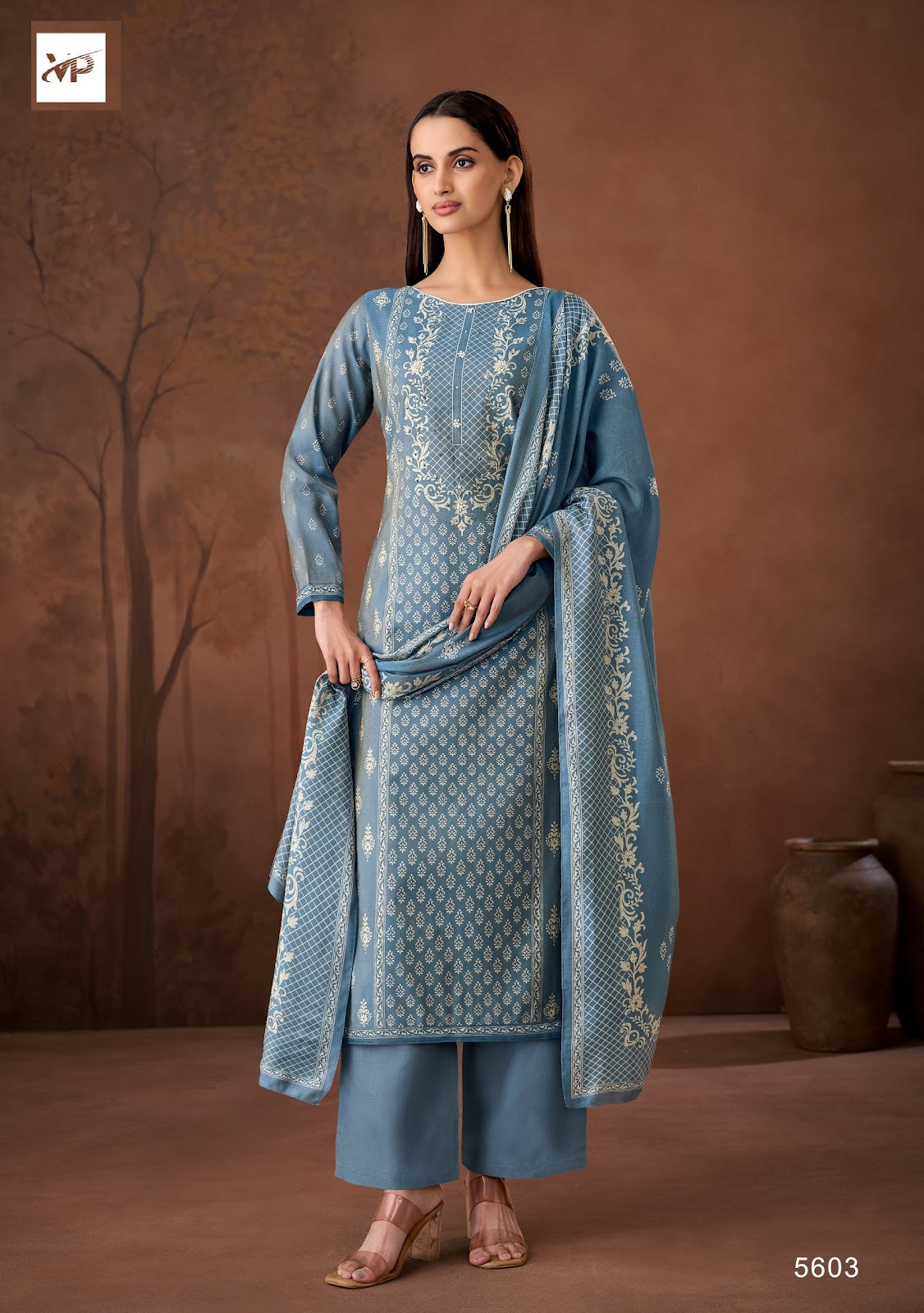 Naqsh Vp Brand Maslin Shimmer Karachi Salwar Suits Supplier Gujarat