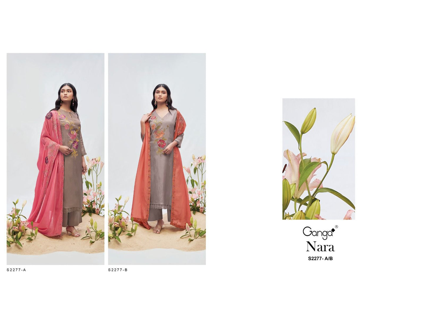 Nara 2277 Ganga Premium Bemberg Plazzo Style Suits Supplier Gujarat