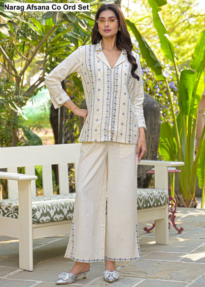 Narag Afsana Khadi Cotton Co Ord Set Manufacturer India