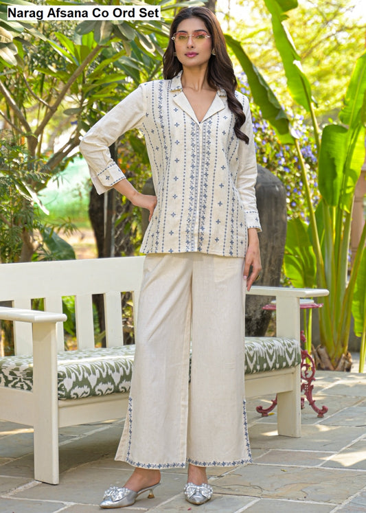 Narag Afsana Khadi Cotton Co Ord Set Manufacturer India