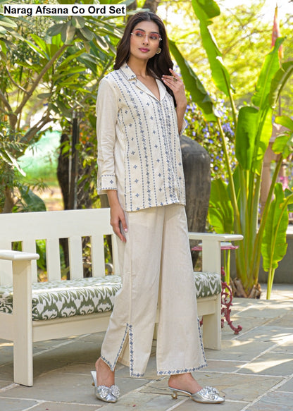 Narag Afsana Khadi Cotton Co Ord Set Manufacturer India