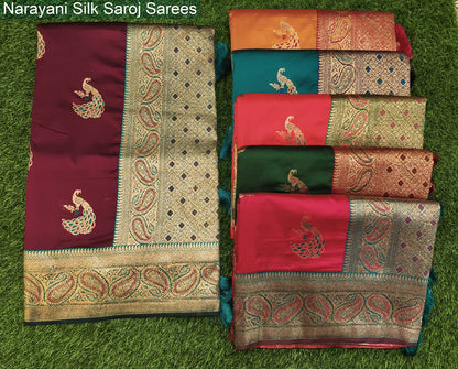 Narayani Silk Saroj Silk Sarees Exporter Ahmedabad