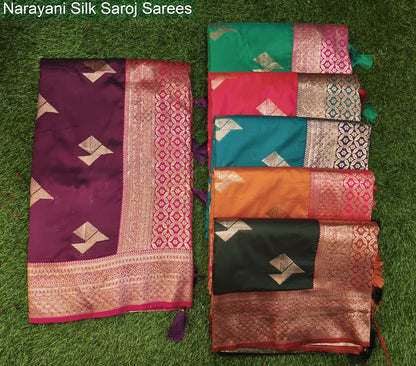 Narayani Silk Saroj Silk Sarees Exporter Ahmedabad