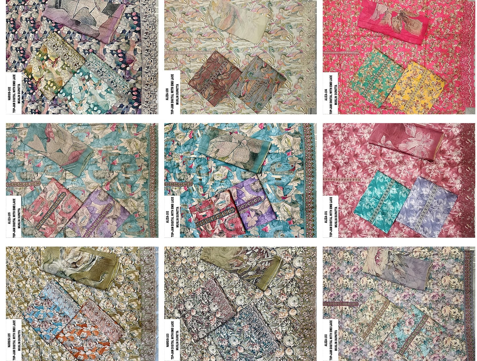 Nargis-Aliza Kesar Karachi Jam Satin Pant Style Suits Manufacturer Gujarat