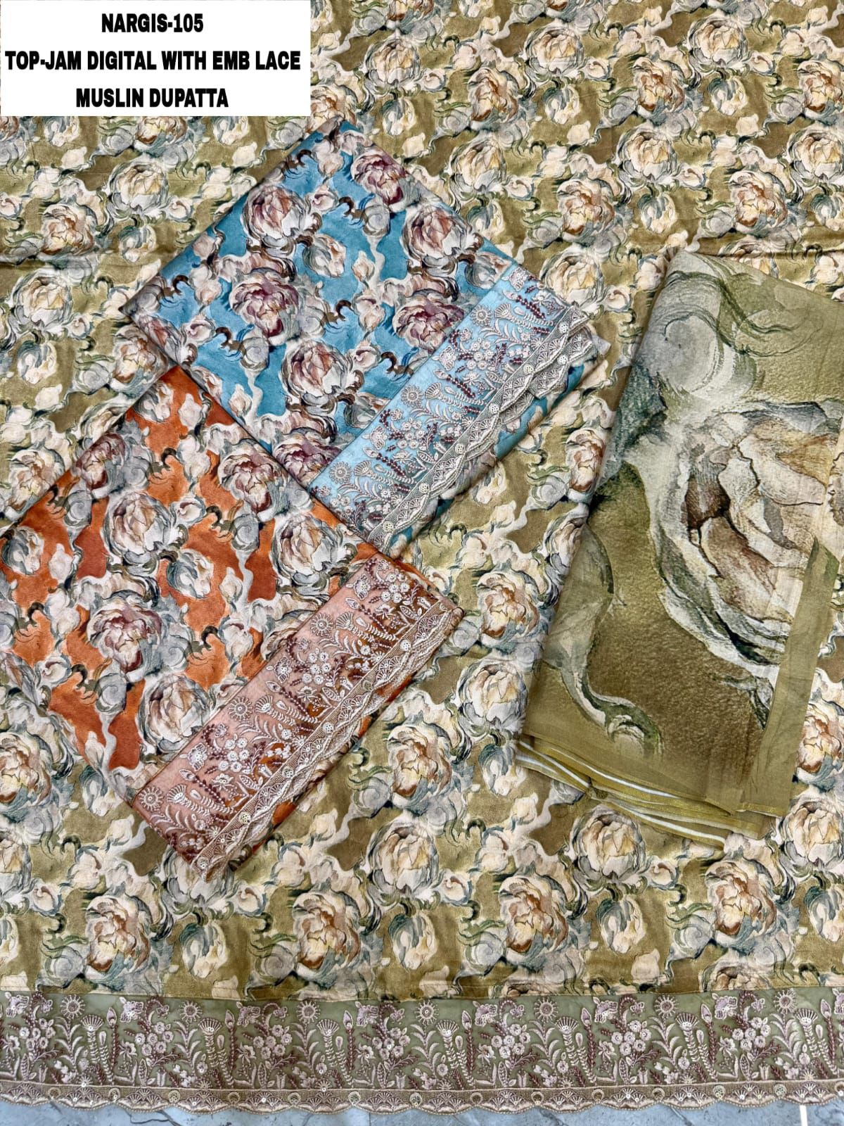 Nargis-Aliza Kesar Karachi Jam Satin Pant Style Suits Manufacturer Gujarat