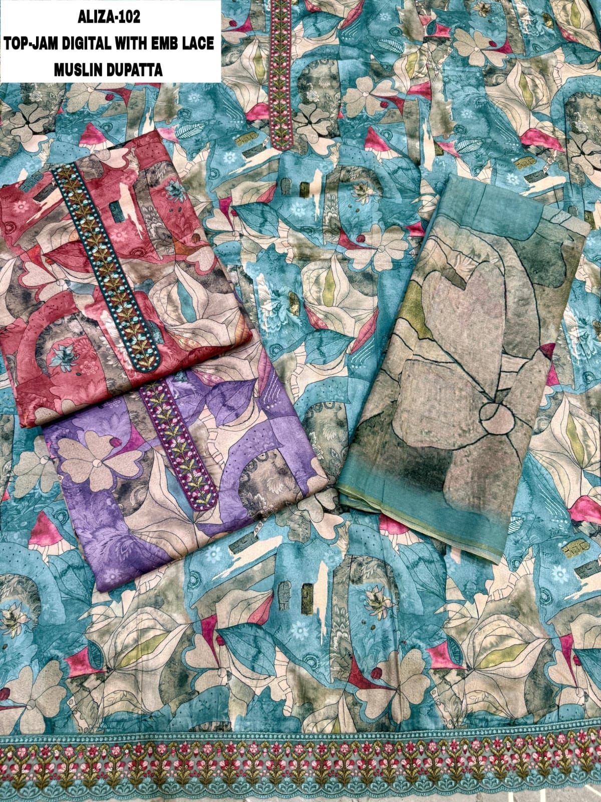 Nargis-Aliza Kesar Karachi Jam Satin Pant Style Suits Manufacturer Gujarat