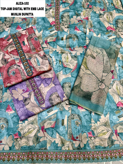 Nargis-Aliza Kesar Karachi Jam Satin Pant Style Suits Manufacturer Gujarat