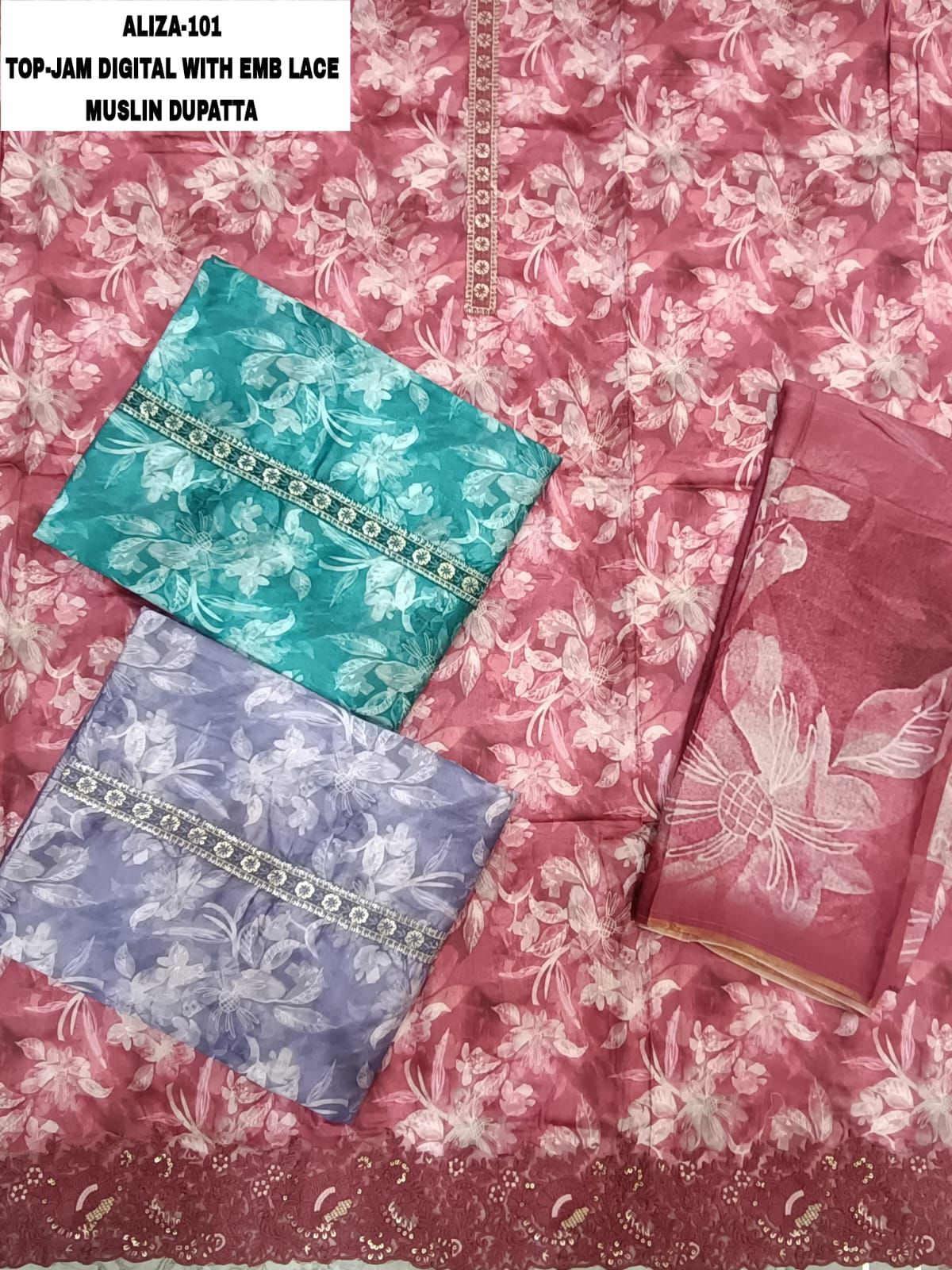 Nargis-Aliza Kesar Karachi Jam Satin Pant Style Suits Manufacturer Gujarat