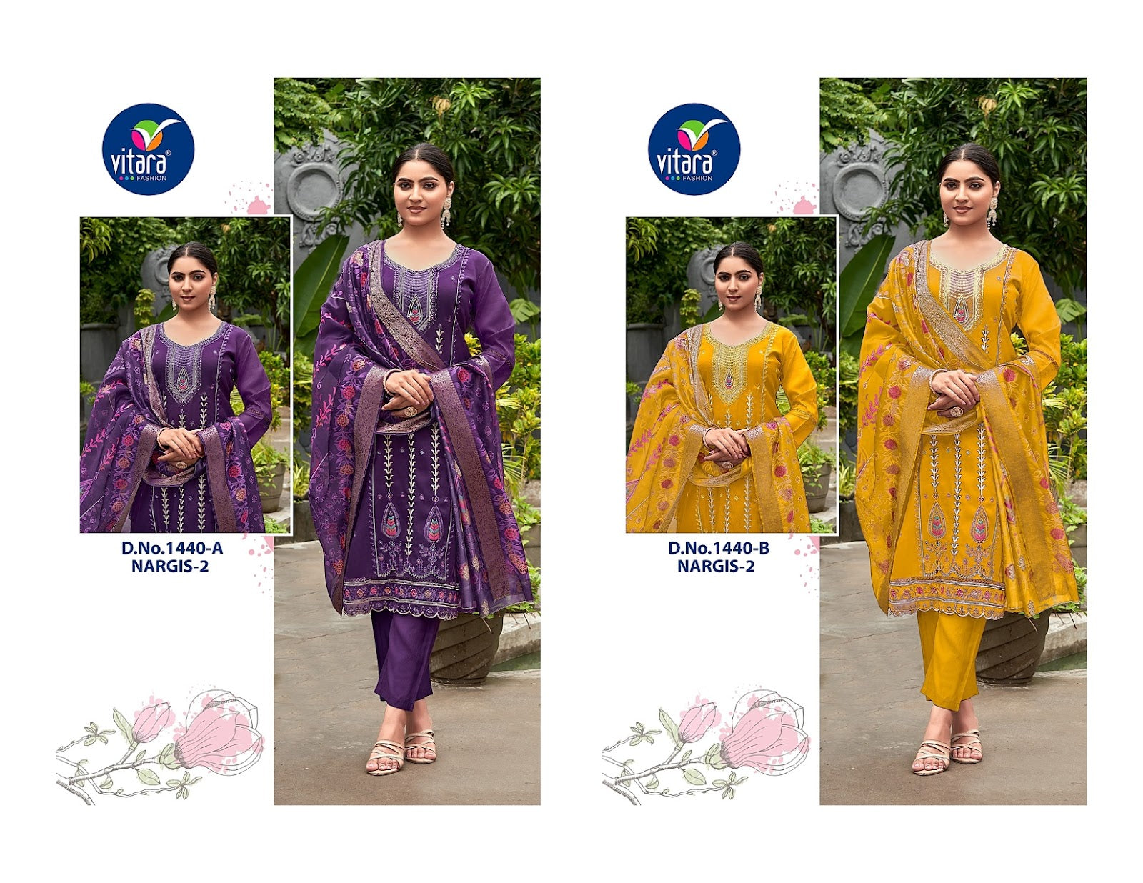 Nargis 2 Vitara Organza Readymade Pant Style Suits Wholesaler