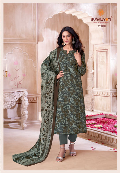 Nargis Cotton Vol 25 Suryajyoti Pure Cotton Pant Style Suits Manufacturer Gujarat