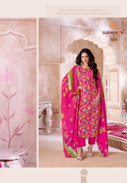 Nargis Cotton Vol 25 Suryajyoti Pure Cotton Pant Style Suits Manufacturer Gujarat