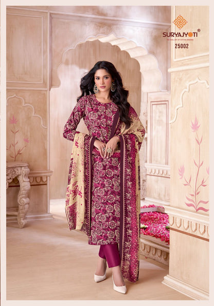 Nargis Cotton Vol 25 Suryajyoti Pure Cotton Pant Style Suits Manufacturer Gujarat