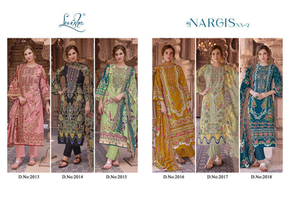 Nargis Nx Vol 2 Levisha Cambric Lawn Karachi Salwar Suits Exporter Ahmedabad