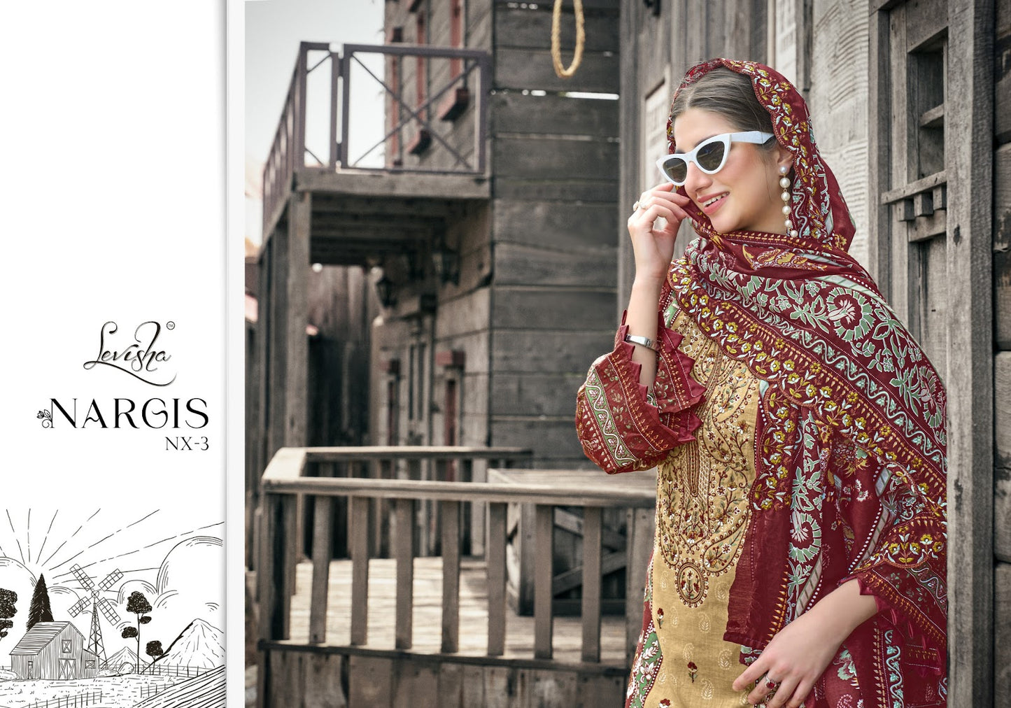 Nargis Nx Vol 3 Levisha Cambric Lawn Karachi Salwar Suits Wholesale Price