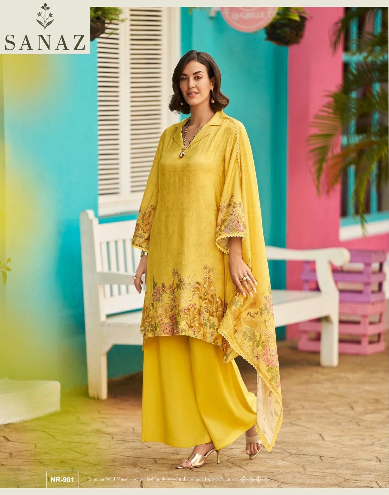 Nargis Sanaz Viscose Muslin Pant Style Suits Wholesale Price