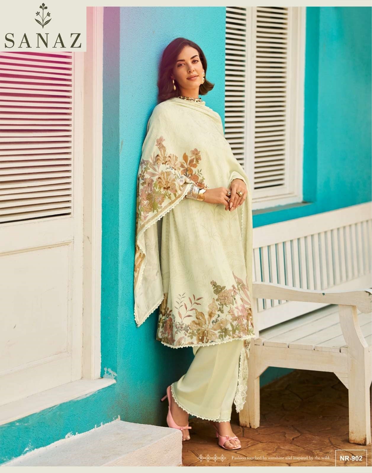 Nargis Sanaz Viscose Muslin Pant Style Suits Wholesale Price