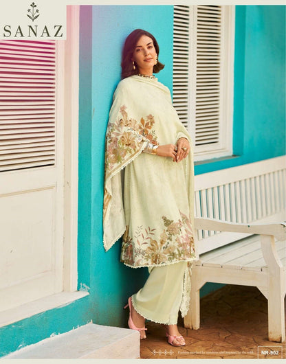 Nargis Sanaz Viscose Muslin Pant Style Suits Wholesale Price