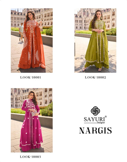 Nargis Sayuri Organza Readymade Suits Exporter India