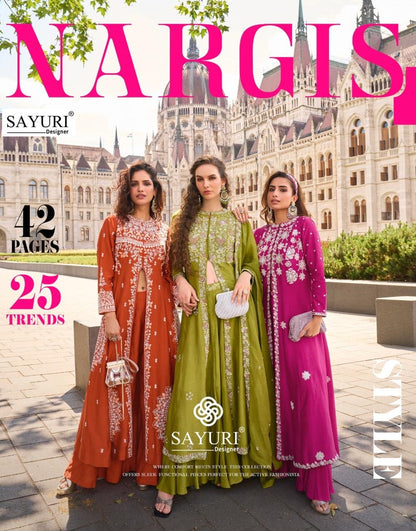 Nargis Sayuri Organza Readymade Suits Exporter India