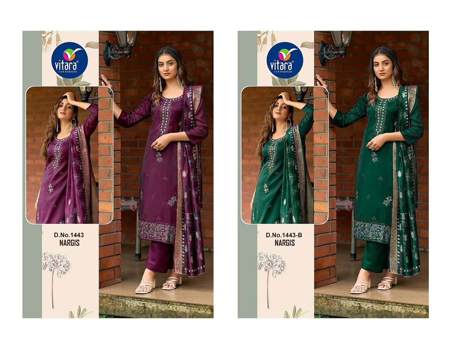Nargis Vitara Organza Readymade Pant Style Suits Manufacturer Gujarat