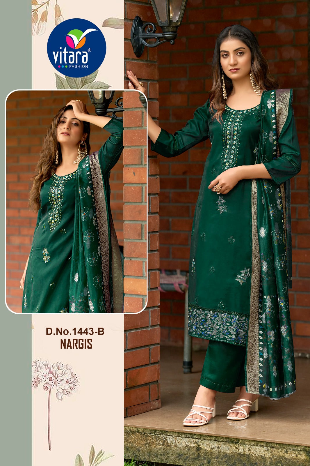 Nargis Vitara Organza Readymade Pant Style Suits Manufacturer Gujarat