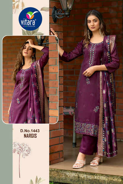 Nargis Vitara Organza Readymade Pant Style Suits Manufacturer Gujarat