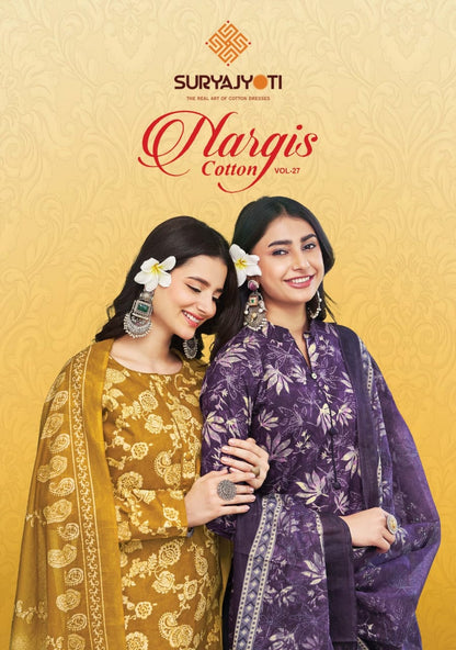 Nargis Vol 27 Suryajyoti Cotton Dress Material Supplier