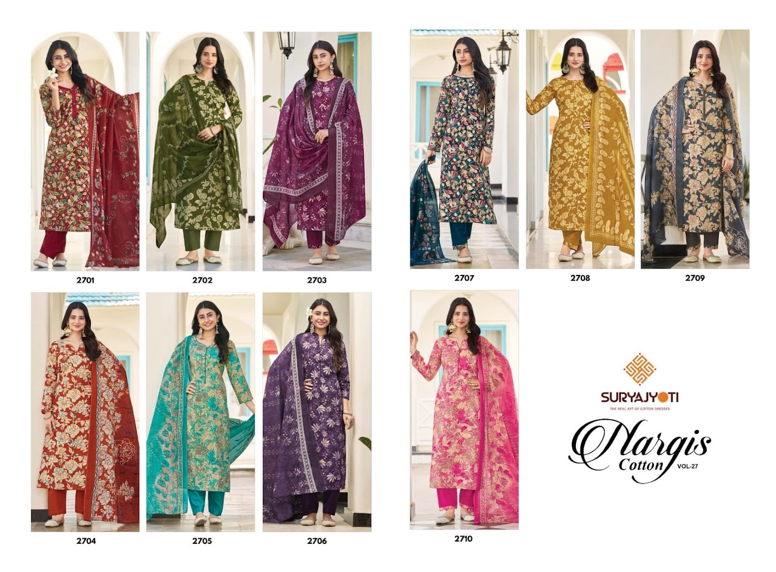 Nargis Vol 27 Suryajyoti Cotton Dress Material Supplier