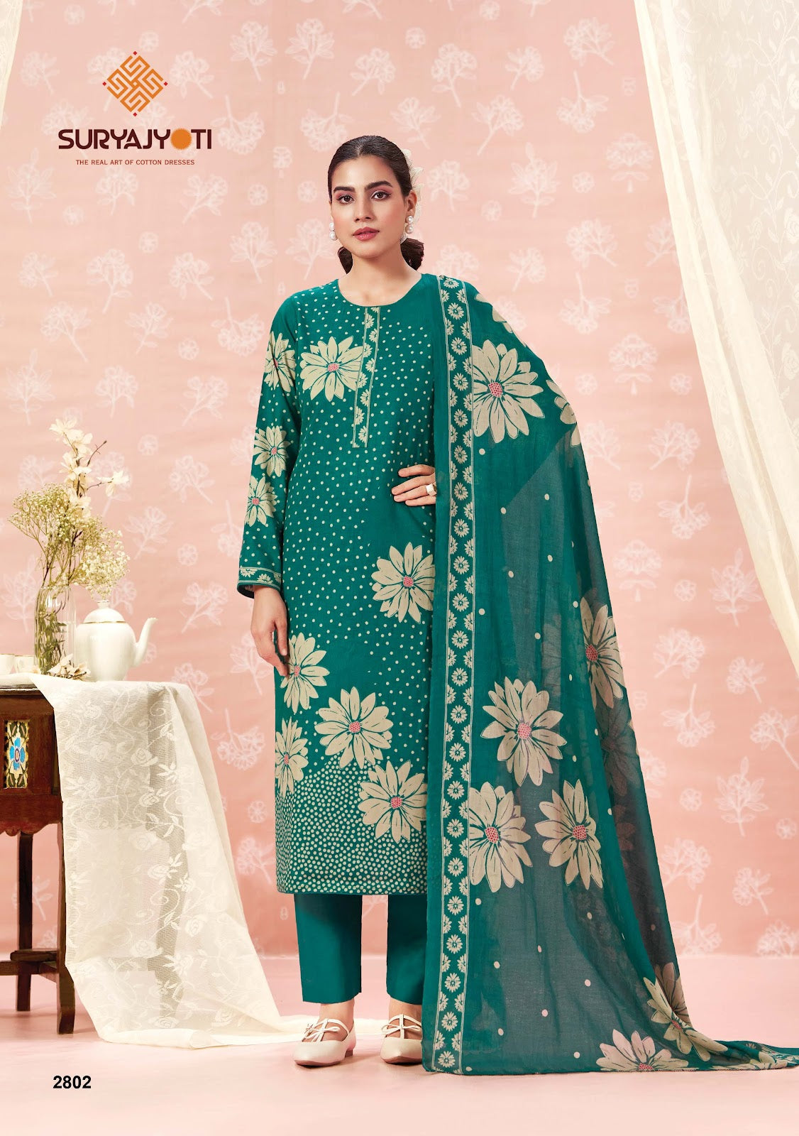 Nargis Vol 28 Suryajyoti Cotton Dress Material Supplier Gujarat