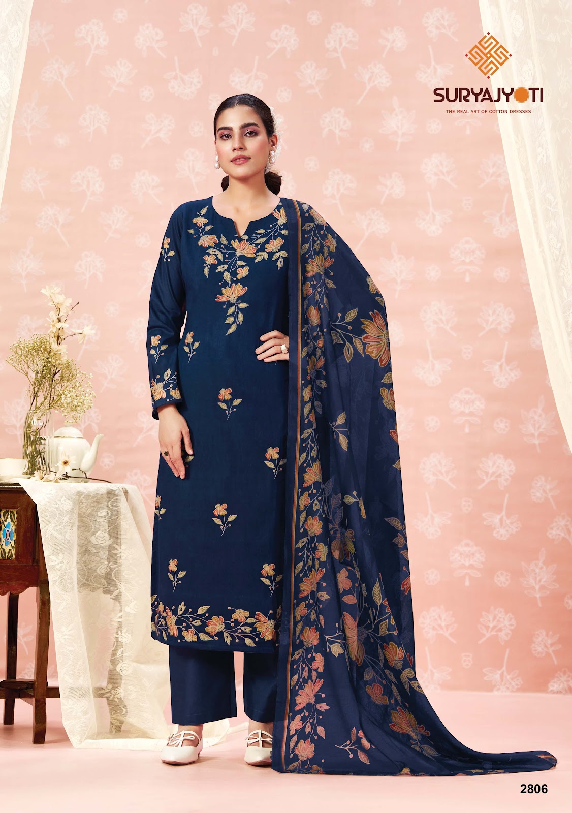 Nargis Vol 28 Suryajyoti Cotton Dress Material Supplier Gujarat