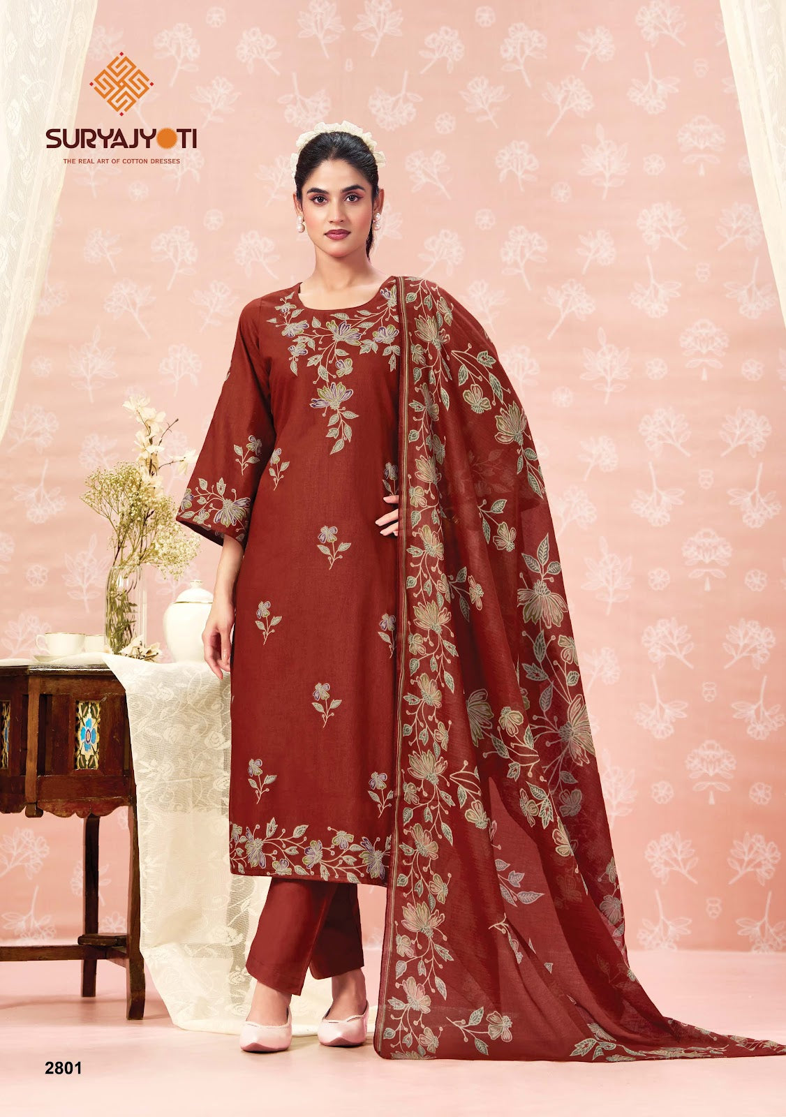 Nargis Vol 28 Suryajyoti Cotton Dress Material Supplier Gujarat