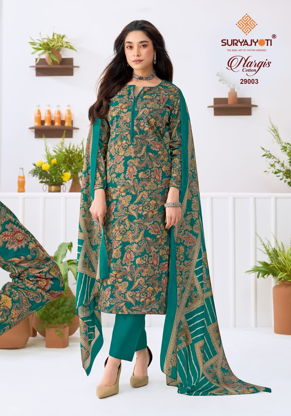 Nargis Vol 29 Suryajyoti Cotton Dress Material Wholesaler