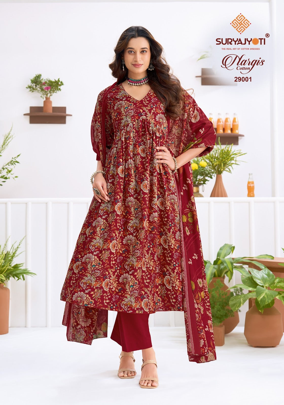Nargis Vol 29 Suryajyoti Cotton Dress Material Wholesaler