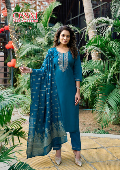 Nargis Vol 2 Ossm Viscose Readymade Pant Style Suits Wholesaler Ahmedabad