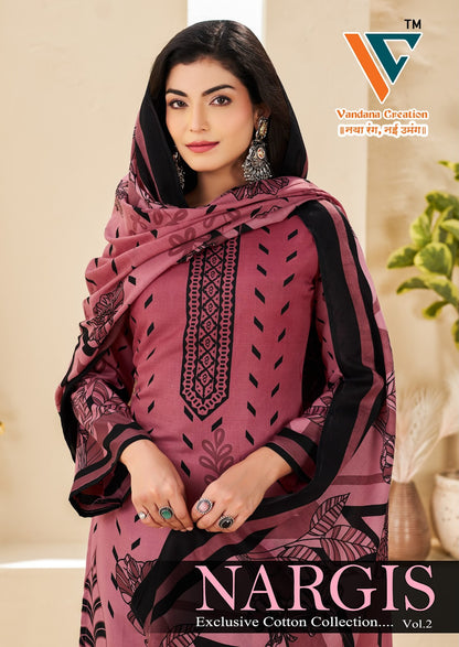 Nargis Vol 2 Vandana Creation Mix Cotton Karachi Salwar Suits Wholesaler Gujarat