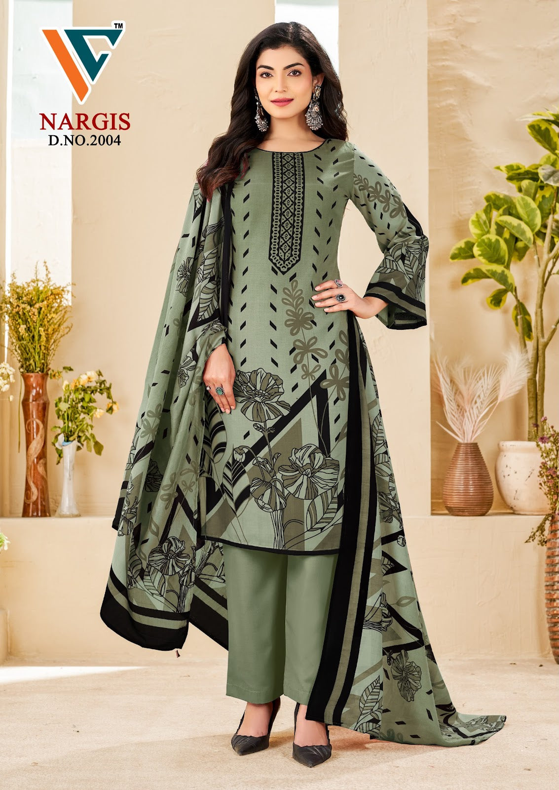 Nargis Vol 2 Vandana Creation Mix Cotton Karachi Salwar Suits Wholesaler Gujarat